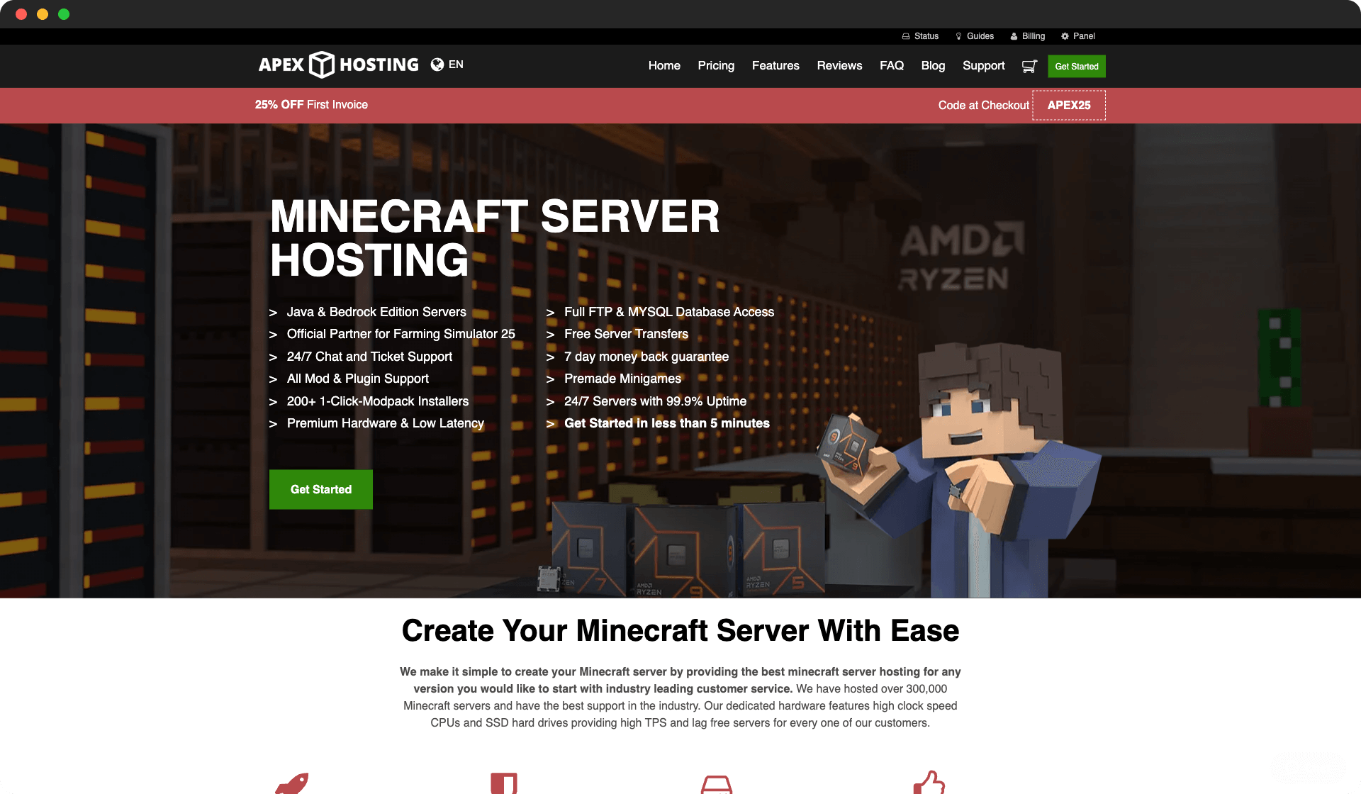 Apex Hosting screenshot