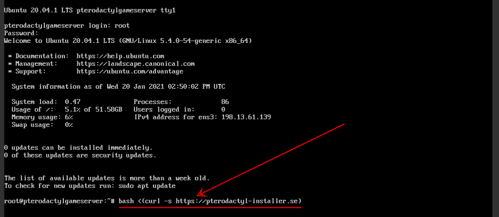 Как установить pterodactyl на ubuntu server